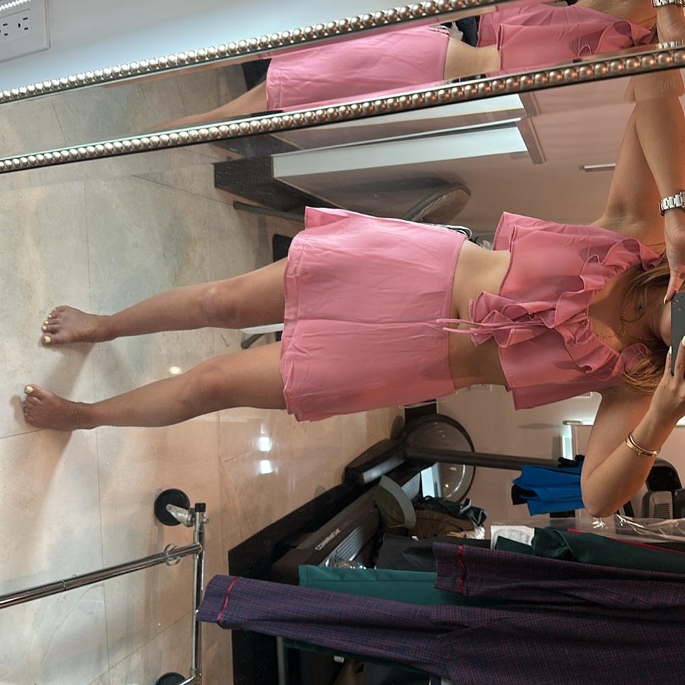 Pink Ruffled Two-Piece Set - Picture 2 of 3
